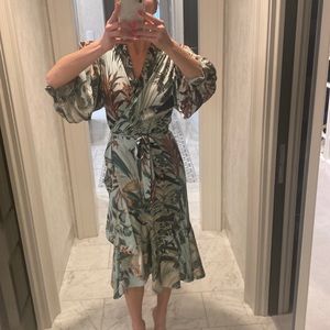 Patbo jungle theme wrap dress